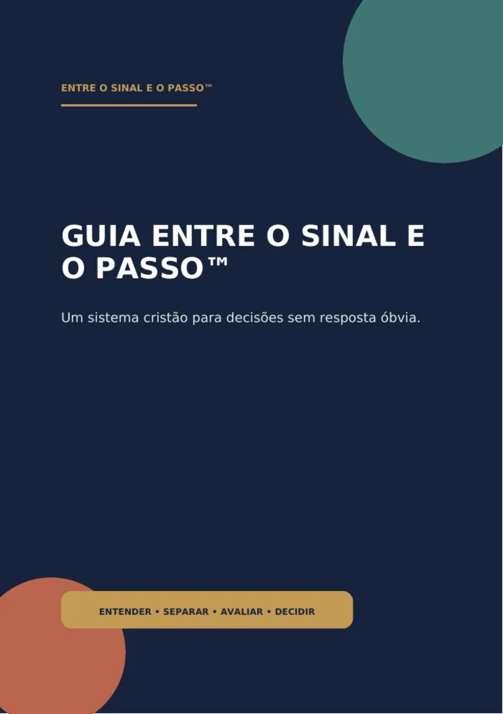Capa real do guia ENTRE O SINAL E O PASSO